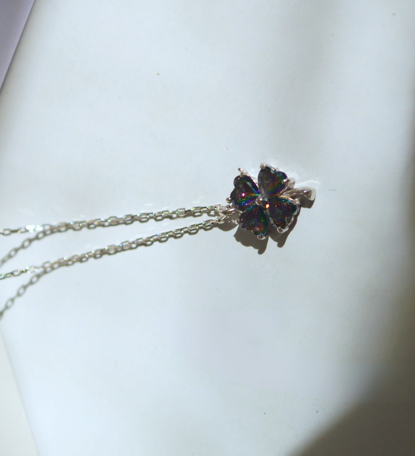 925 Sterling Zilveren Klaver Ketting - Met Dochter Wenskaart